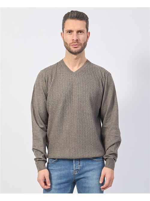 Yes Zee Men's V-Neck Wool Blend Sweater YES ZEE | M812-ZS000842